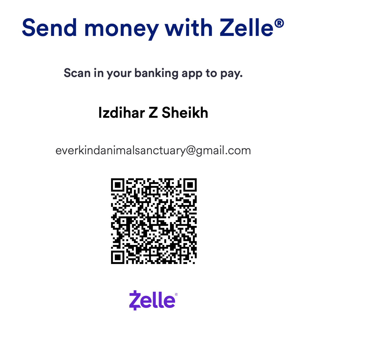 Zelle QR Code